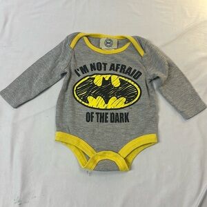 DC Batman - long sleeve baby onesie top/shirt. Size 3-6 months